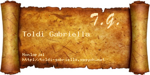 Toldi Gabriella névjegykártya
